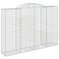 The Living Store Schanskorf Gabion - 300 x 50 x 200/220 cm - Geluidsisolerend - Stabiele constructie - Zilverkleurig - thumbnail