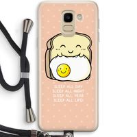 Sleep All Day: Samsung Galaxy J6 (2018) Transparant Hoesje met koord
