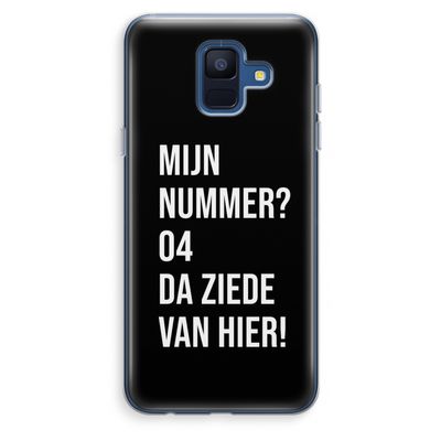 Da ziede van hier - Zwart: Samsung Galaxy A6 (2018) Transparant Hoesje