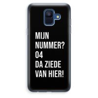 Da ziede van hier - Zwart: Samsung Galaxy A6 (2018) Transparant Hoesje