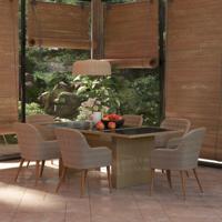 7-delige Tuinset poly rattan bruin