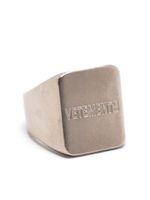 VETEMENTS chevalière carrée à logo - Argent