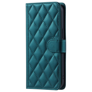 Samsung Galaxy S21 hoesje - Bookcase - Pasjeshouder - Koord - Kunstleer - Groen