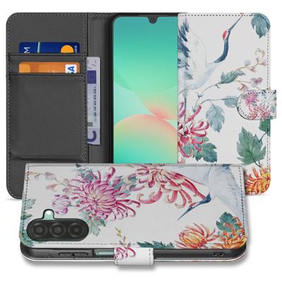 Samsung Galaxy A17 | Bookcase | Hoesje Met Pasjes Bird Flowers Print Samsung Galaxy A17 | Bookcase | Hoesje Met Pasjes Bird Flowers Print