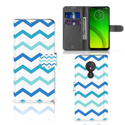 Motorola Moto G7 Power | Telefoon Hoesje | Zigzag Blauw