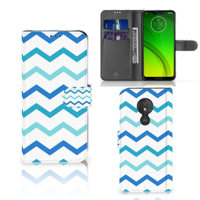 Motorola Moto G7 Power | Telefoon Hoesje | Zigzag Blauw