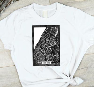 Den Haag topografische kaart T-shirt