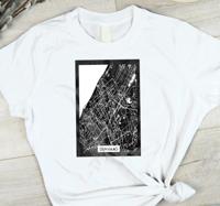 Den Haag topografische kaart T-shirt