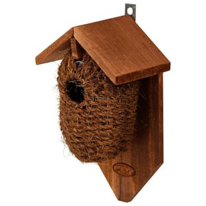 Bruin vogelhuisje voor kleine vogels 26 cm   -