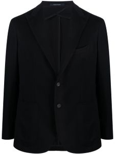 Tagliatore blazer en laine vierge mélangée à simple boutonnage - Bleu