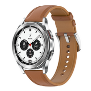 Luxe leren bandje - Lichtbruin - Samsung Galaxy Watch 4 Classic - 42mm / 46mm