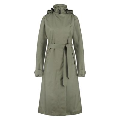 AGU Trench Coat Long Regenjas Urban Outdoor Dames - Groen - XS - Waterdicht