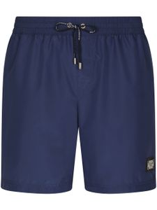 Dolce & Gabbana short de bain à patch logo - Bleu