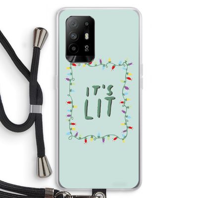 It's Lit: Oppo A95 5G Transparant Hoesje met koord