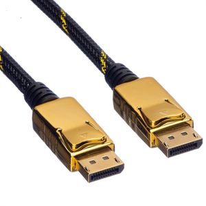 ROLINE 11.04.5639 DisplayPort kabel 1,5 m Zwart, Goud