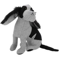 Best for Boots Deurstopper - dieren thema - hond - 1,5 kilo - grijs/zwart - polyester - 18 x 32 cm