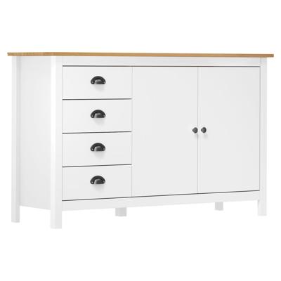 Dressoir Hill 79x40x80 cm massief grenenhout wit