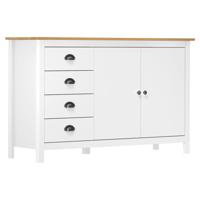 Dressoir Hill 79x40x80 cm massief grenenhout wit - thumbnail