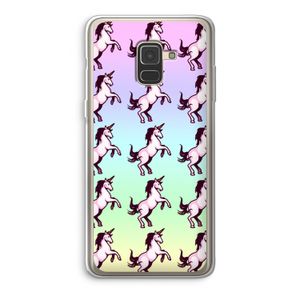 Musketon Unicorn: Samsung Galaxy A8 (2018) Transparant Hoesje