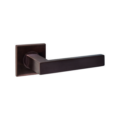 Deurkruk Q 05 op rozet verdekt 53x53x6mm PVD brons