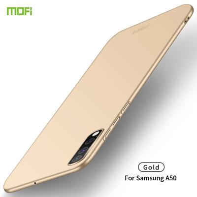 Voor Galaxy A50 MOFI Frosted PC ultradun hard case (goud)