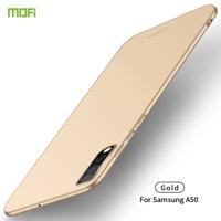 Voor Galaxy A50 MOFI Frosted PC ultradun hard case (goud)