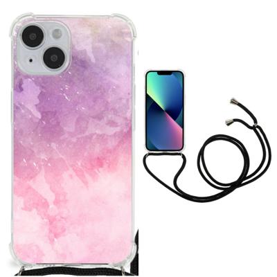 Back Cover iPhone 14 Pink Purple Paint Back Cover iPhone 14 Pink Purple Paint