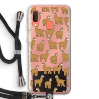 Alpacas: Samsung Galaxy A20e Transparant Hoesje met koord