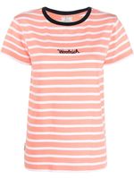 Woolrich t-shirt rayé à logo brodé - Rose - thumbnail