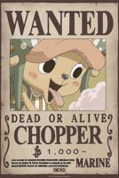 Poster One Piece Wanted Chopper Wano 38x52cm