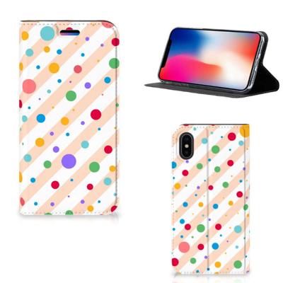 Apple iPhone X | Xs | Hoesje met Magneet | Dots