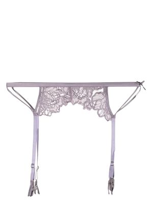 Fleur Du Mal porte-jarretelles Whitney à broderies - Violet