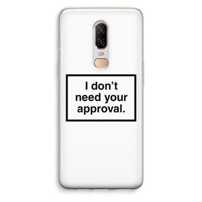 Don't need approval: OnePlus 6 Transparant Hoesje