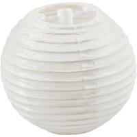 Creativ Company Papieren lamp, rond, d 7,5 cm, wit, 10 stuk/ 1 doos