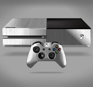 Witte houtstructuur Xbox sticker