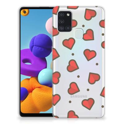 Samsung Galaxy A21s | TPU bumper | Hearts