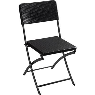 Perel folding chair rattan Campingstoel Zwart FP165R Belastbaarheid (gewicht) (max.) 300 kg