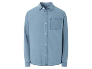 LIVERGY Heren jeans overhemd (Lichtblauw, S (37/38))