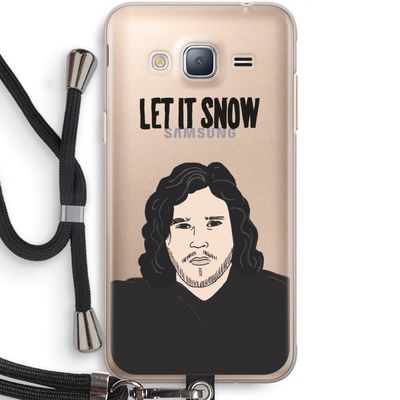 Let It Snow: Samsung Galaxy J3 (2016) Transparant Hoesje met koord
