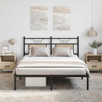 Bedframe zonder matras hout sonoma eikenkleurig 137x190 cm