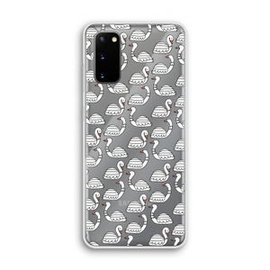 Zwanen: Samsung Galaxy S20 Transparant Hoesje