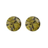 Biba Oorbellen met Swarovski Steentje Khaki