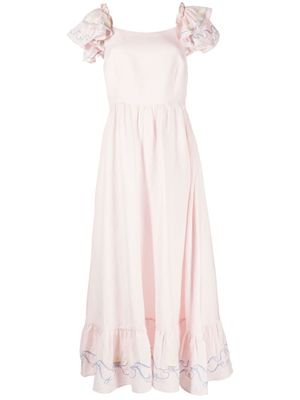 Helmstedt robe Brise à volants - Rose