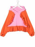 WAUW CAPOW by BANGBANG hoodie colour block à volants - Rose - thumbnail