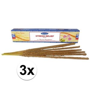 3x Pakjes Nag Champa wierook stokjes anti stress 15 gram