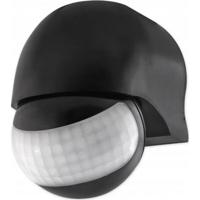 Bewegingssensor IP44 Spatwaterdicht - 180° Zichthoek - Mat Zwart