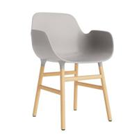 Normann Copenhagen Form Stoel met Armleuning - Eiken - Warm Grijs