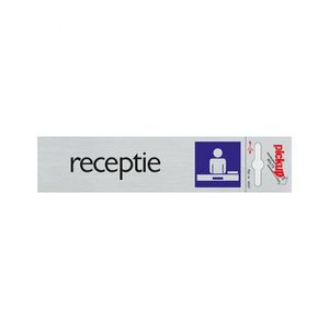 Bord Alulook Receptie - 165x44 mm zelfklevend.