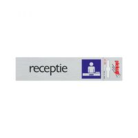 Bord Alulook Receptie - 165x44 mm zelfklevend.