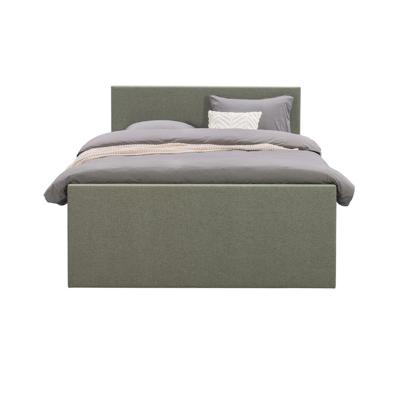 Leen Bakker - Boxspring Met Voetbord Liv Egaal - 160x200 Cm - Ronde Poot - Stof - Groen